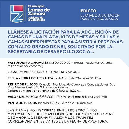 Licitaciones Sin datos  